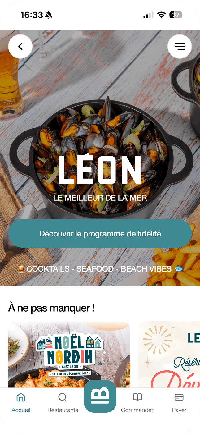 Cumulez des points 
à chaque repas